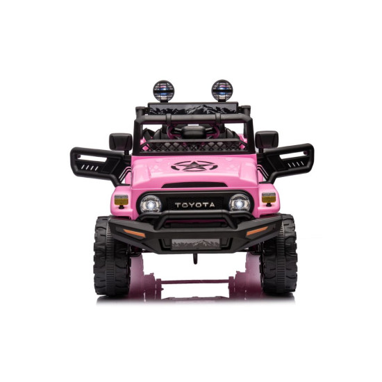 Rožinis akumuliatorinis automobilis Toyota FJ 4x4 Elektrinės mašinėlės vaikams