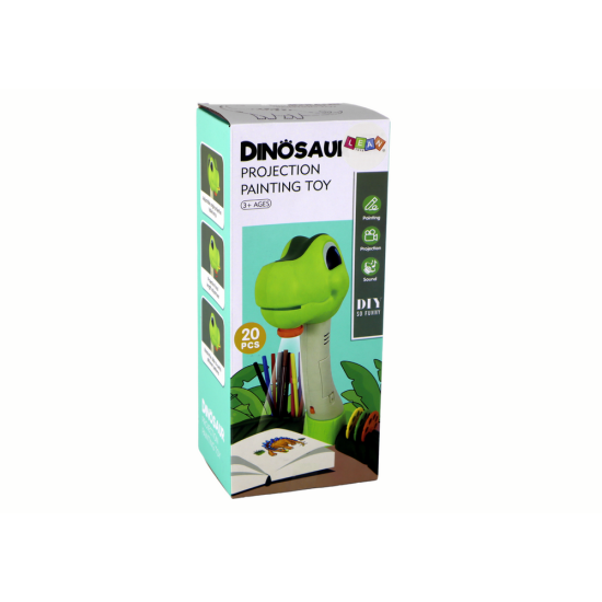 Dinozaurų piešimo projektoriaus su priedais Miego priemonės ir projektoriai