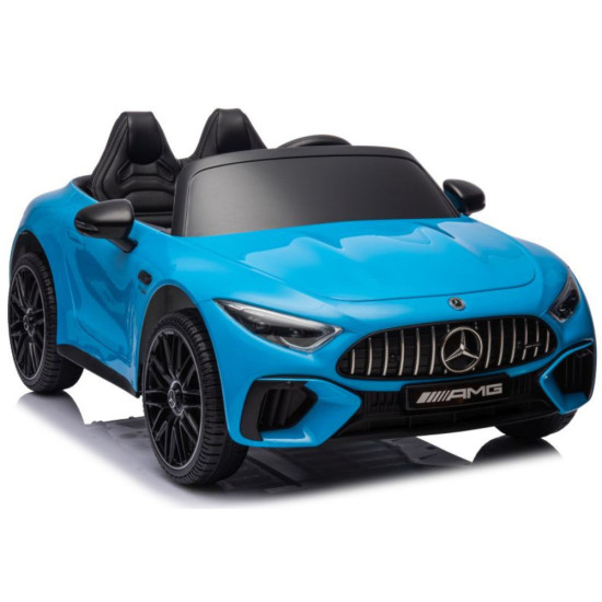 Mėlynas elektrinis automobilis Mercedes AMG SL63 Elektrinės mašinėlės vaikams
