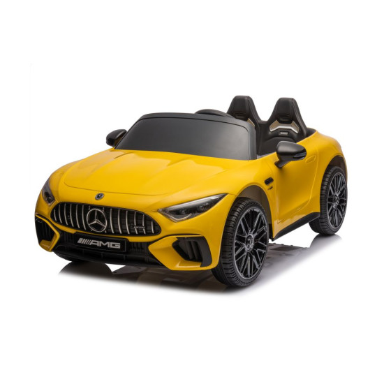 Geltonas elektrinis automobilis Mercedes AMG SL63 Elektrinės mašinėlės vaikams