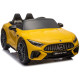 Geltonas elektrinis automobilis Mercedes AMG SL63