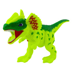 Žalias dinozauro formos projektorius su rašikliu