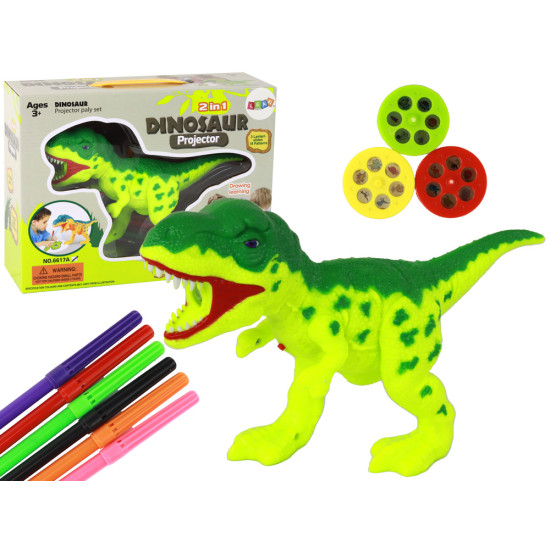 Dinozaurų projektorius su žymekliais ir šablonais Miego priemonės ir projektoriai