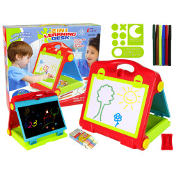 Dvipusė 2in1 kreidinė lenta, sulankstoma į lagaminėlį