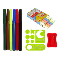 Dvipusė 2in1 kreidinė lenta, sulankstoma į lagaminėlį