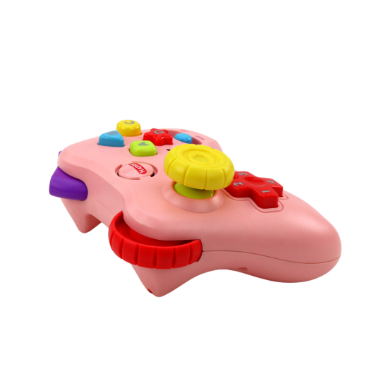 Rožinė interaktyvi mokomoji konsolė su šviesomis ir garsais