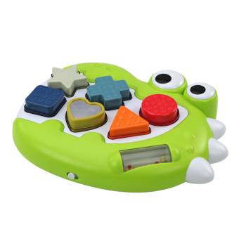 Зелёная развивающая игрушка для сортировки фигурок «Крокодил»