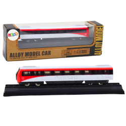 Kolekcinis raudono-balto traukinio modelis