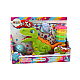 6-värinen plastiliinisetti, jossa on dinosaurus