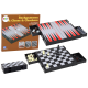 3in1 Game Set Magnetic Board Chess Checkers Backgammon Stalo ir sporto žaidimai