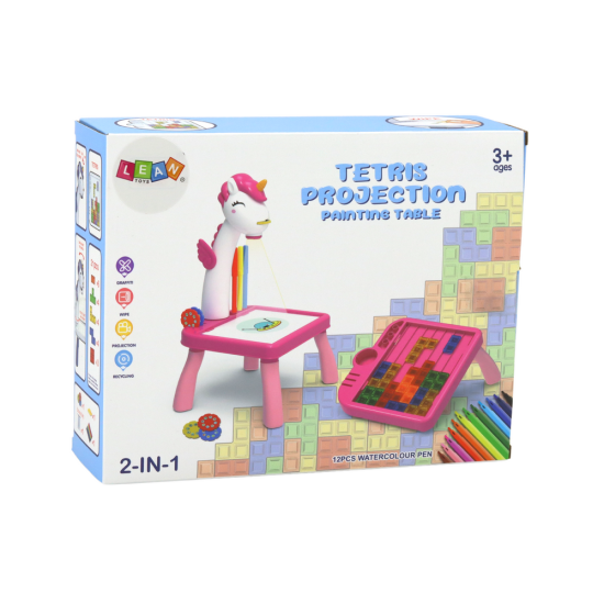 Mini projektorius Tetris stalas 2in1 Miego priemonės ir projektoriai