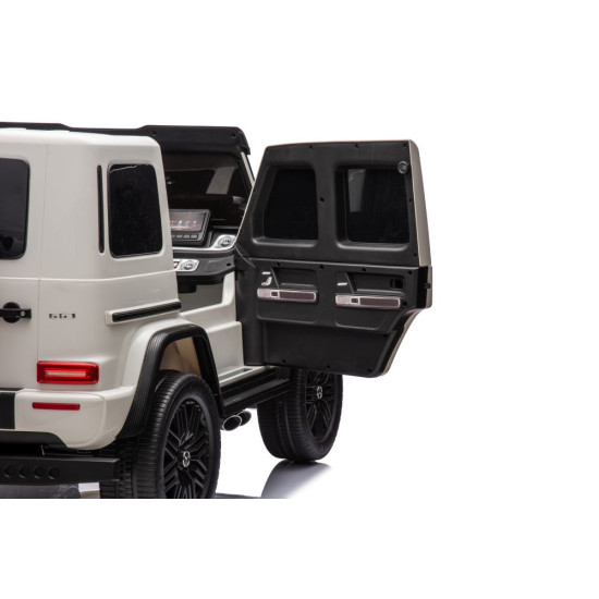 Baltas elektrinis automobilis Mercedes G63 XXL 24V Elektrinės mašinėlės vaikams