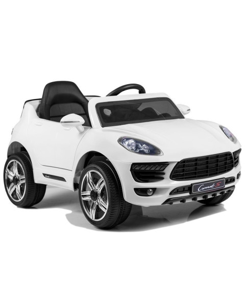 Baltas akumuliatorinis automobilis