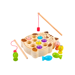 Medinis arkadinis žaidimas „Žvejyba“ su 2 meškerėmis