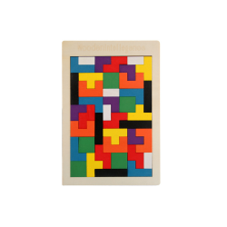 Medinė spalvotų formų dėlionė