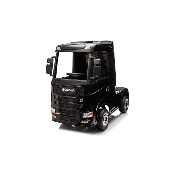 Akumuliatoriumi varomas juodas vilkikas Scania 500R HL698