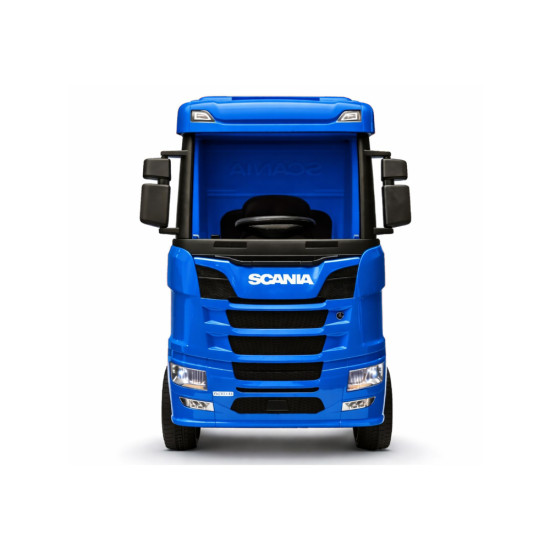 Mėlynas elektrinis sunkvežimis Scania 500R HL698 Puspriekabės