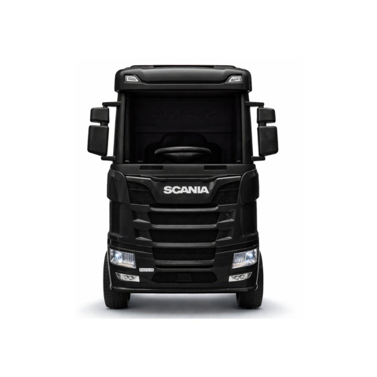 Juodas akumuliatorinis automobilis Scania 500R HL698 4x4 Elektrinės mašinėlės vaikams