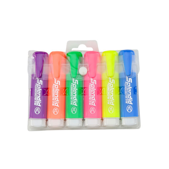 Highlighter Pen Set Pastel Colors 6pcs. Kanceliarinės prekės