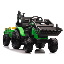 Žalias elektrinis ekskavatorius SX2068 su priekaba