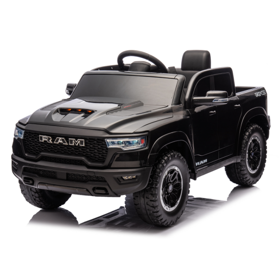 Juodas elektrinis automobilis vaikams Dodge Ram ZB618 Elektrinės mašinėlės vaikams