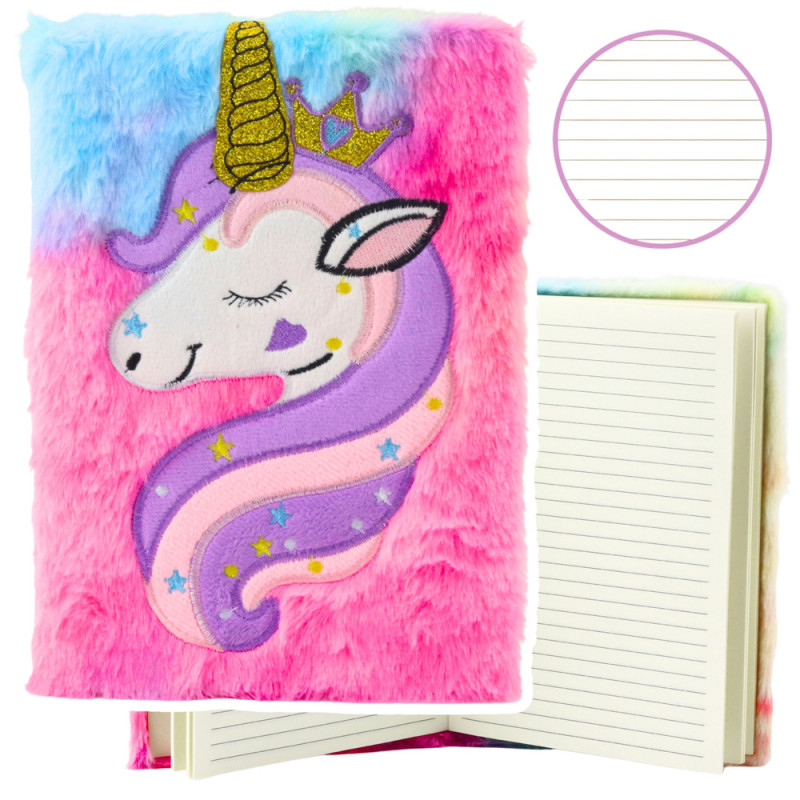 Pink lined notebook with unicorn A5, 80 pages Notebooks