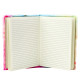 Rožinė užrašų knygutė su linijomis su vienaragiu A5 formato, 80 lapų Užrašų knygelės