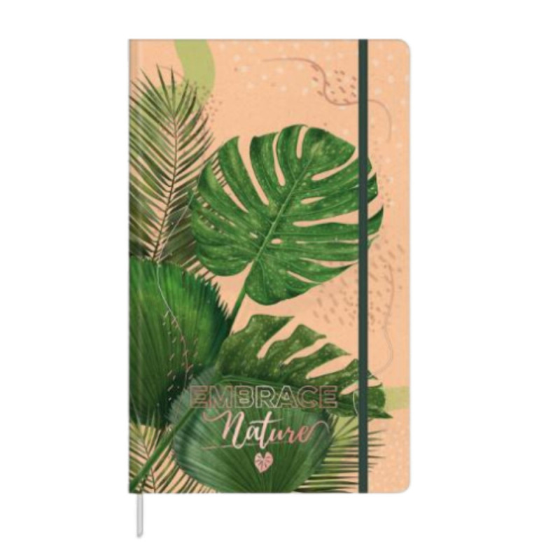 A5 notebook Monstera leaf motif 80 pages Notebooks