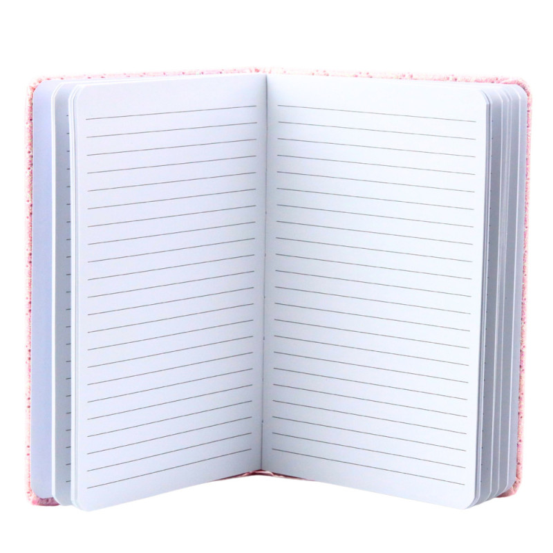 Pink notebook with glossy surface and appliqués A6, 80 pages Notebooks