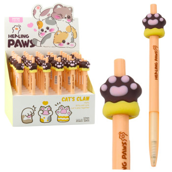 Гелевая ручка, чернила синего цвета, 15 см, 0,5 мм Cat's Paw