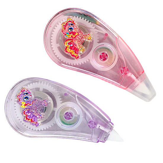 Pink-purple correction tape 6 m x 5 mm, with unicorns Pencils and pens