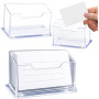 Clear plastic business card holder, 11 cm