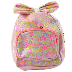 Vaikiška šviesiai rožinė kuprinė su blizgučiais 22 cm, 2,8 l