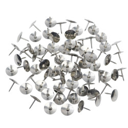 Smeigtukų rinkinys biurui ir mokyklai, sidabrinės spalvos, 40 vnt.