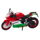 Metalinis raudonas/žalias motociklas Žaisliniai motociklai