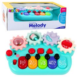 Mėlynas interaktyvus fortepijonas vaikams „Gears Blue“