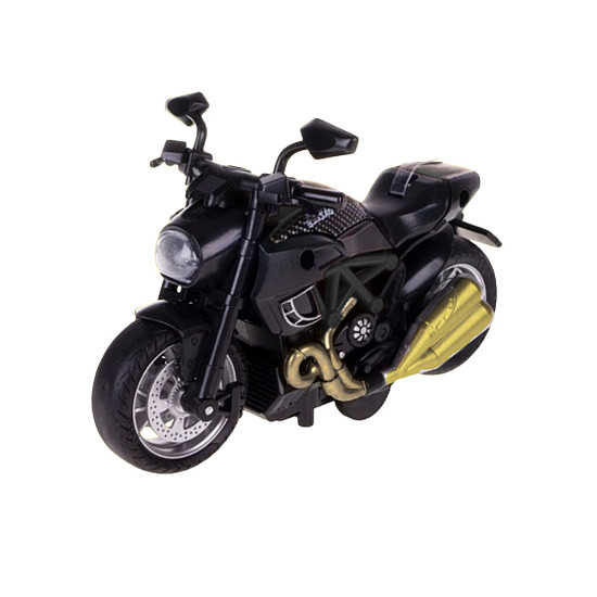 Surenkamas juodas/auksinis motociklas Žaisliniai motociklai