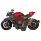 Surenkamas juodas/raudonas motociklas Žaisliniai motociklai