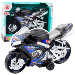 Juodai mėlynas motociklas