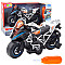 Black racing spinning motorcycle with light and sound effects