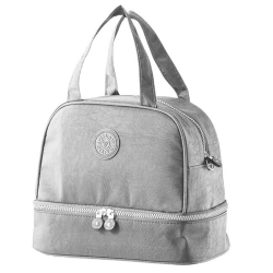 Pilkas priešpiečių krepšys su reguliuojamu diržu 27 cm