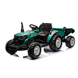 HC-306 Akumuliatorinis traktorius su priekaba Tamsiai žalia 24V