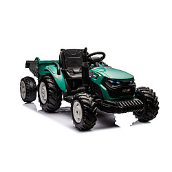 HC-306 Akumuliatorinis traktorius su priekaba Tamsiai žalia 24V