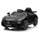 Juodas Mercedes GTR akumuliatorinis automobilis
