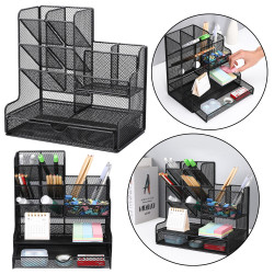 Juodas kanceliarinių reikmenų organizatorius 