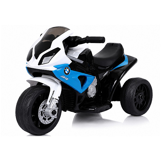 Mėlynas akumuliatorinis motociklas BMW S1000RR