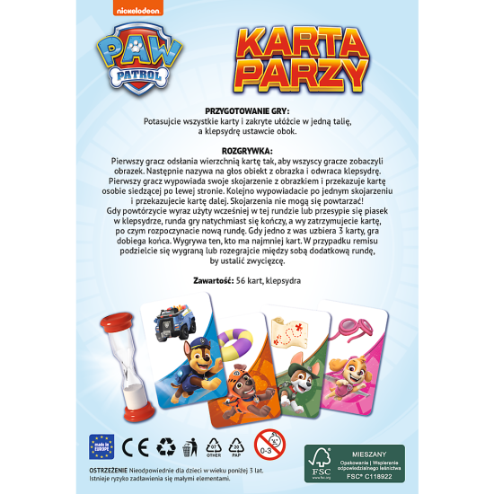 Paw Patrol card game in pairs Trefl 02691 Board and sports games