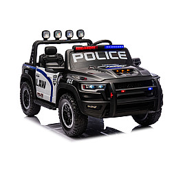 Elektinis juodas policijos automobilis RAM ZB629-P