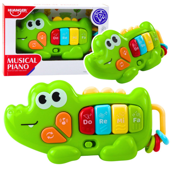 Interaktyvus muzikinis pianinas mažyliams Krokodilas Kūdikiams