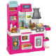 Pink kitchen with accessories 64 pcs. Household appliances, kitchens